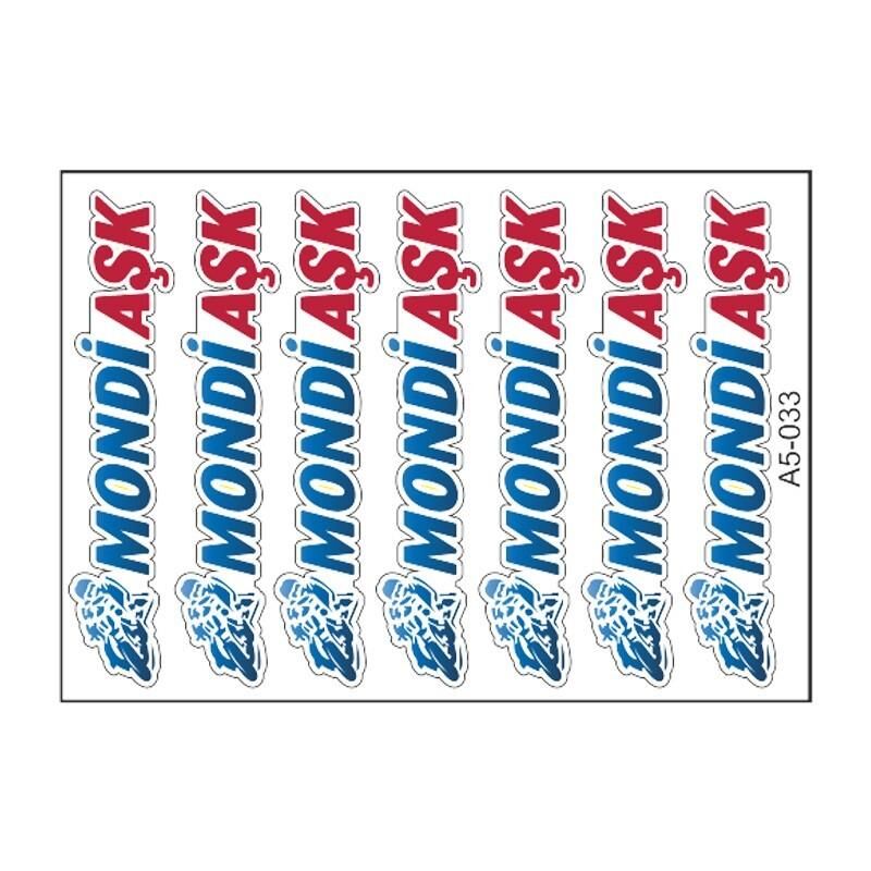 A5 Sticker 045 Tek Paket Çoklu