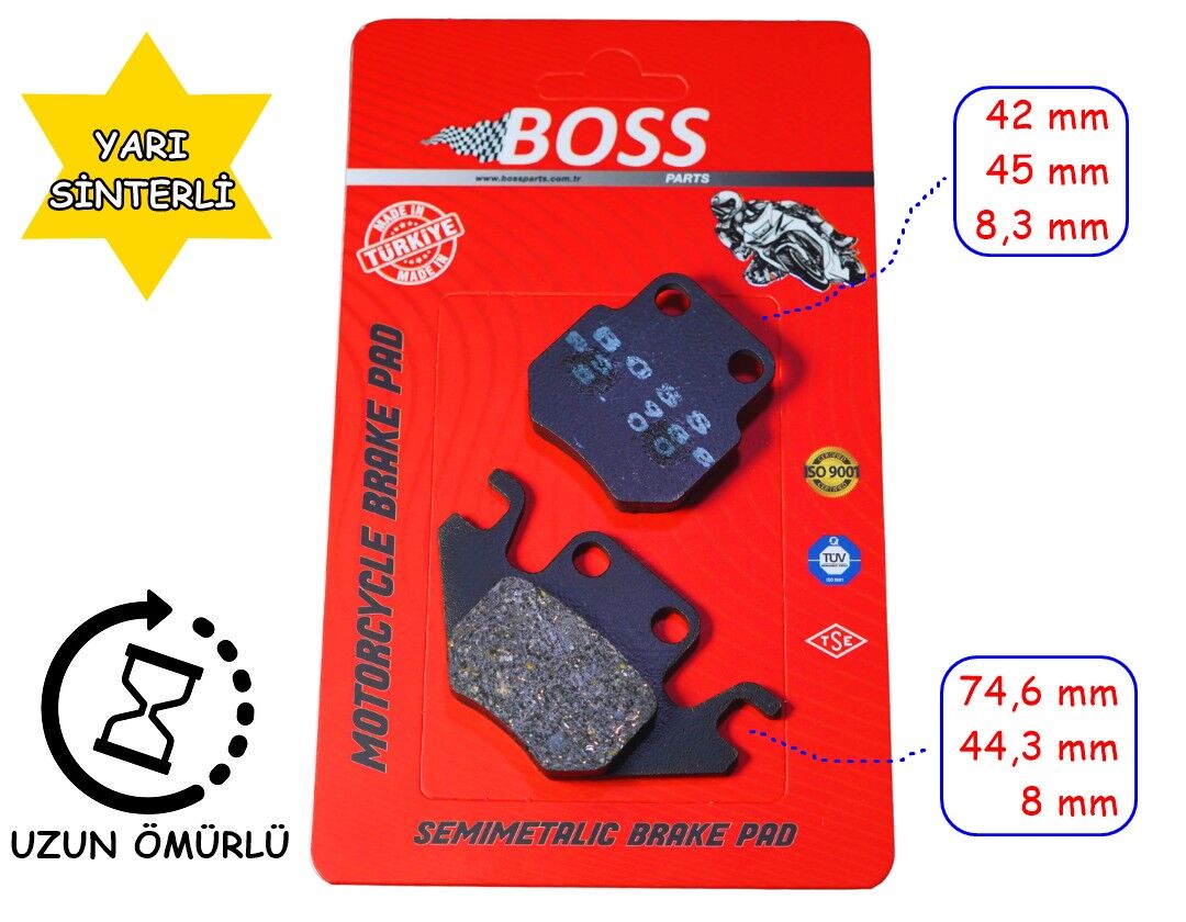 Rks Arka Disk Fren Balatası Boss Bs988 Des 125 Ltm Ltr Vps