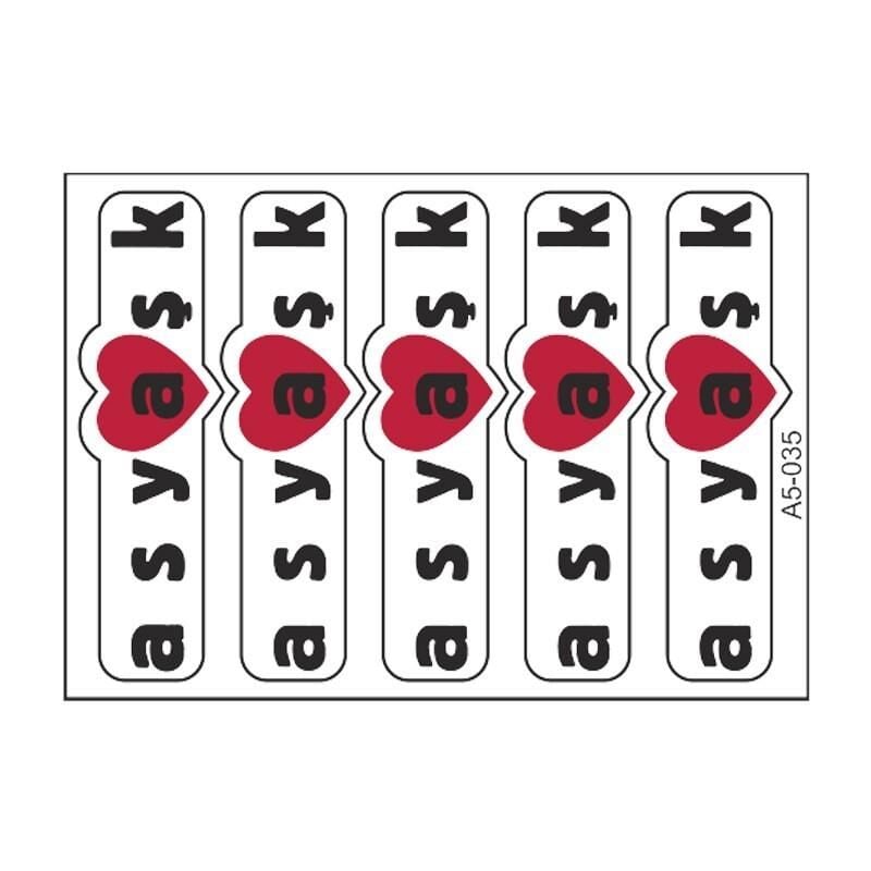 A5 Sticker 047 Tek Paket Çoklu