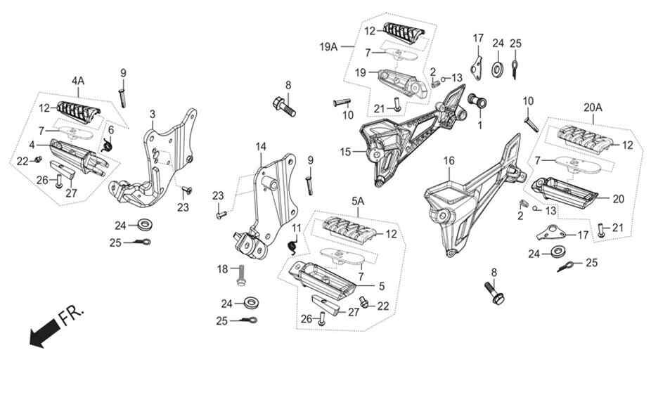 Hero Xpulse 200T (Xpulset) Surucu Ayaklik Yay Sol Orj ResimNo:11